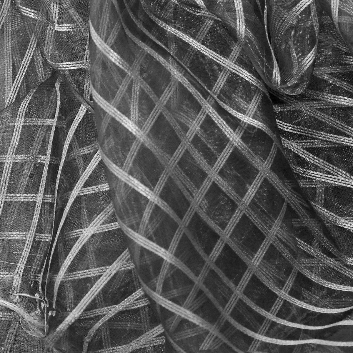 Gray Striped Able Sheer Drapery Home Decor Fabric - Fashion Fabrics Los Angeles