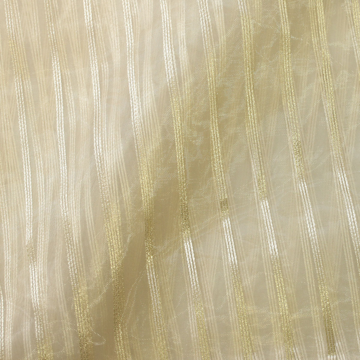 Ivory Striped Able Sheer Drapery Home Decor Fabric - Fashion Fabrics Los Angeles