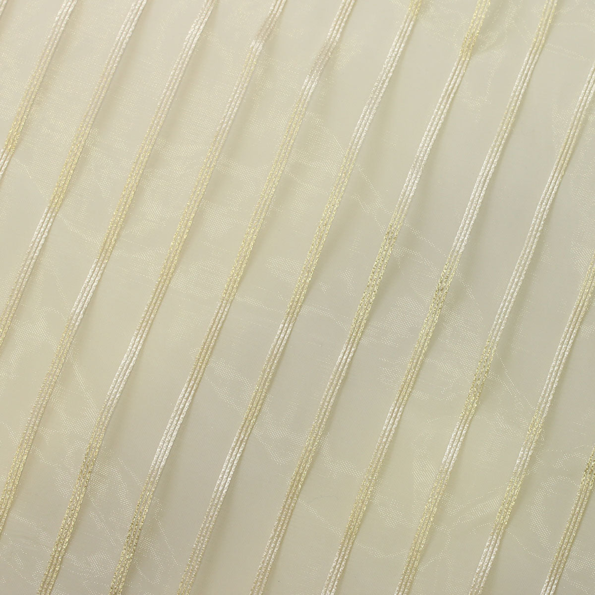 Ivory Striped Able Sheer Drapery Home Decor Fabric - Fashion Fabrics Los Angeles