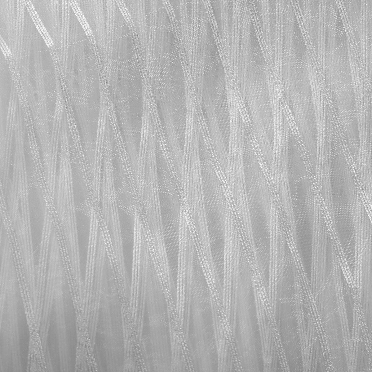 White Striped Able Sheer Drapery Home Decor Fabric - Fashion Fabrics Los Angeles