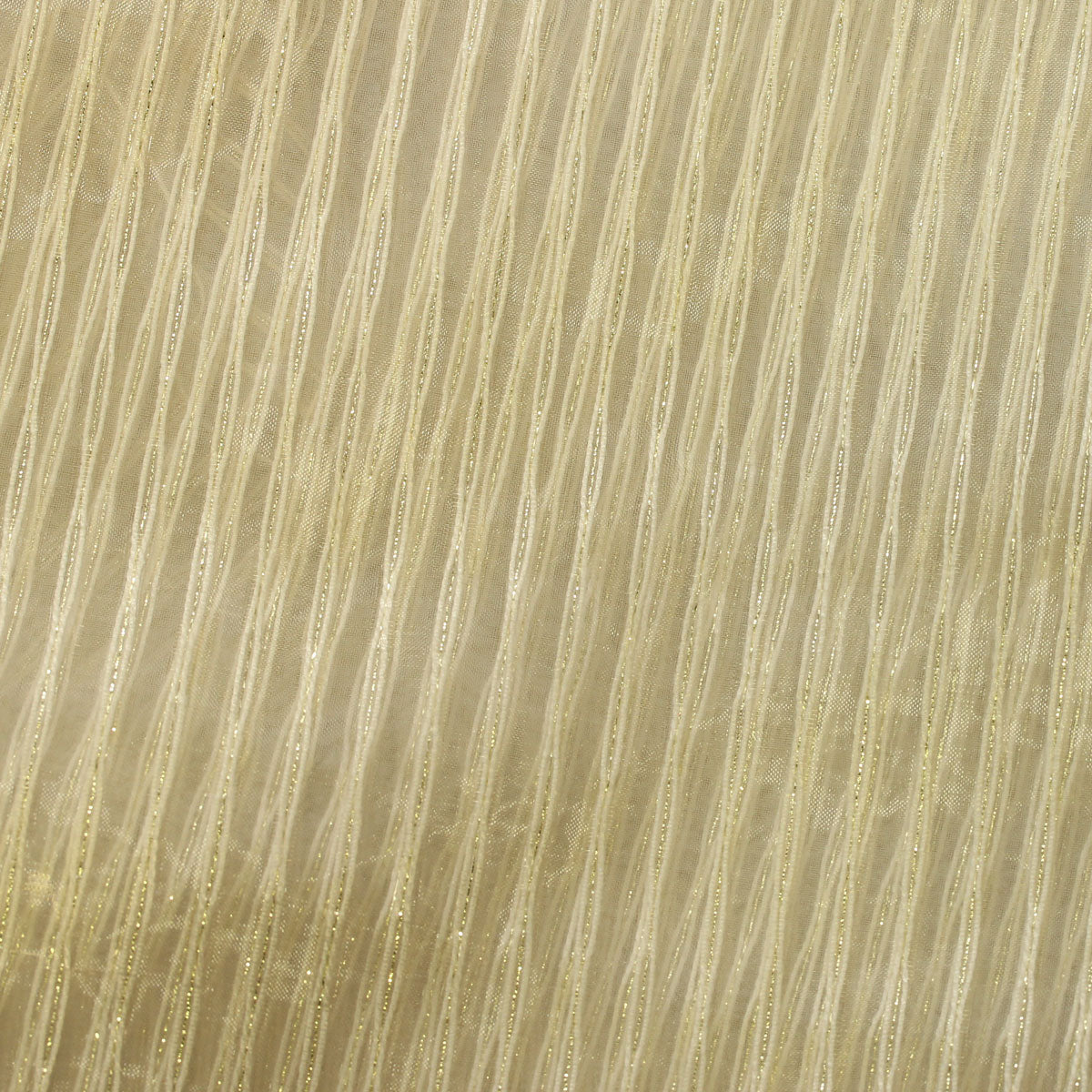 Ivory Angel Striped Sheer Drapery Home Decor Fabric - Fashion Fabrics Los Angeles