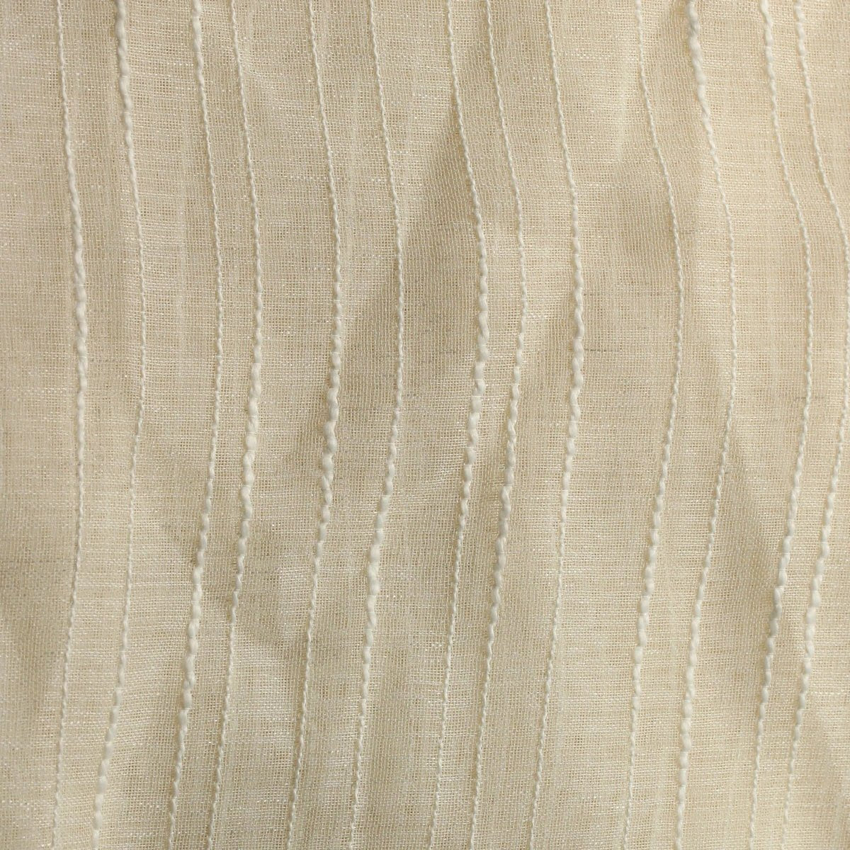 Ivory Drip Stripe Sheer Drapery Home Decor Fabric - Fashion Fabrics Los Angeles