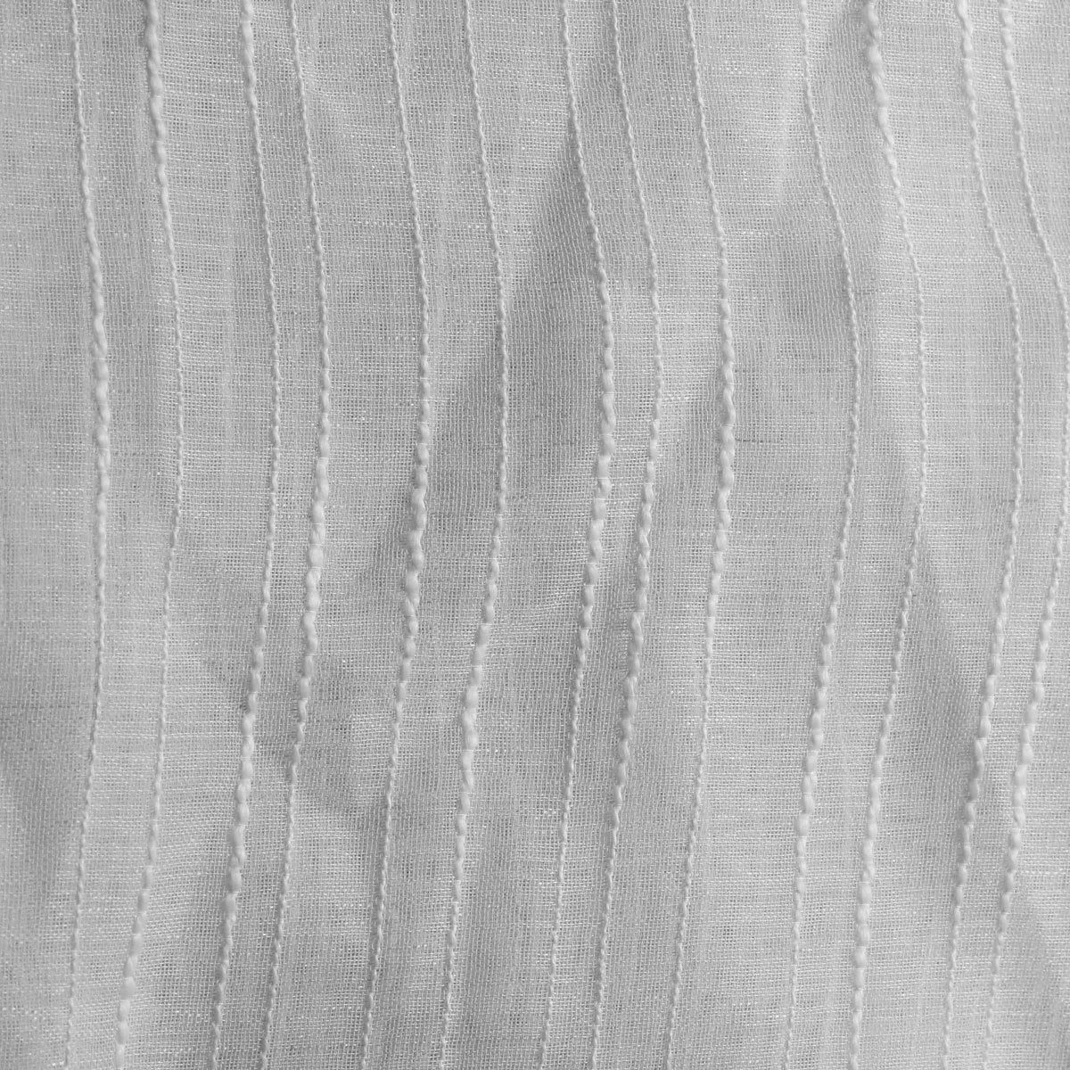White Drip Stripe Sheer Drapery Home Decor Fabric - Fashion Fabrics Los Angeles