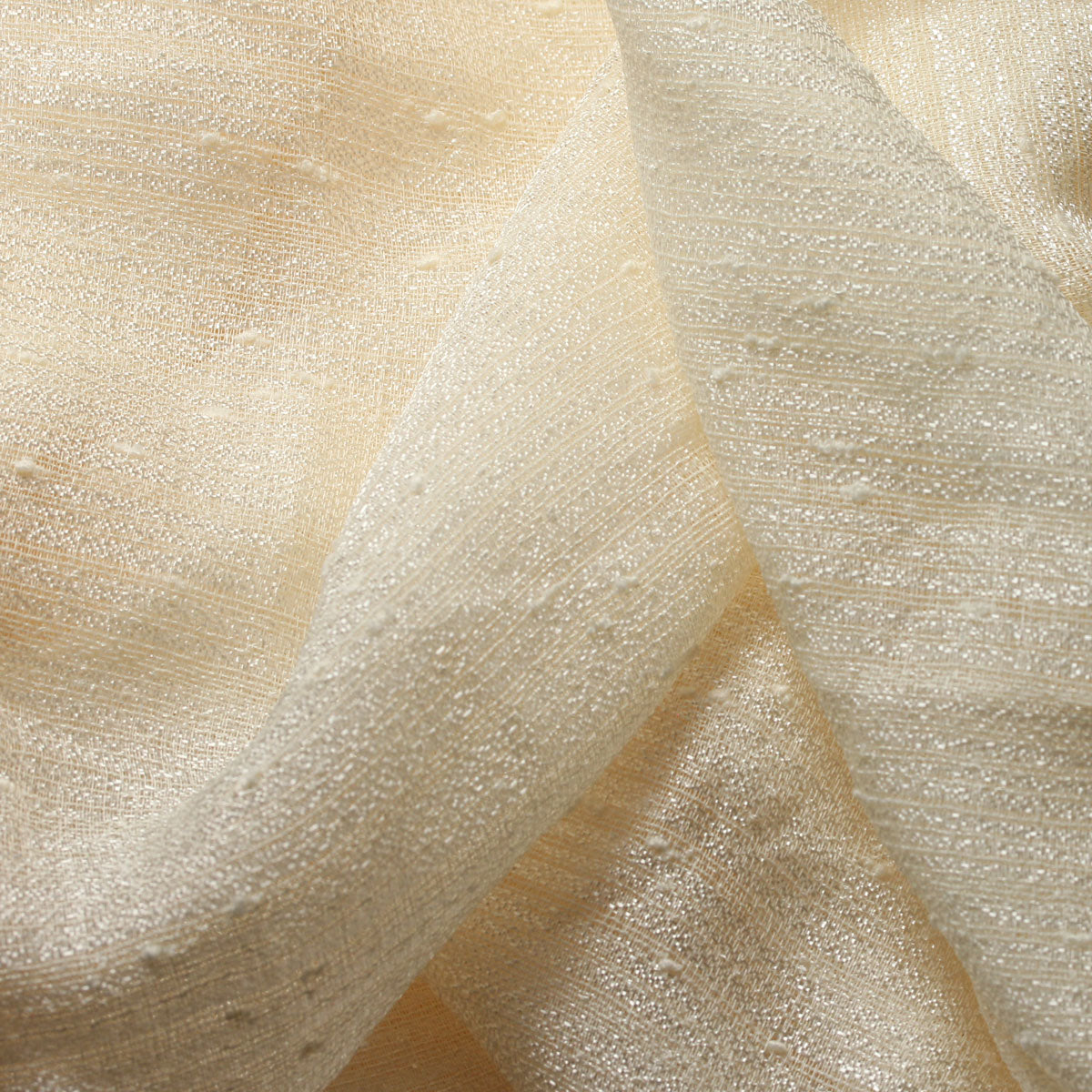 Ivory Hail Sheer Drapery Home Decor Fabric - Fashion Fabrics Los Angeles