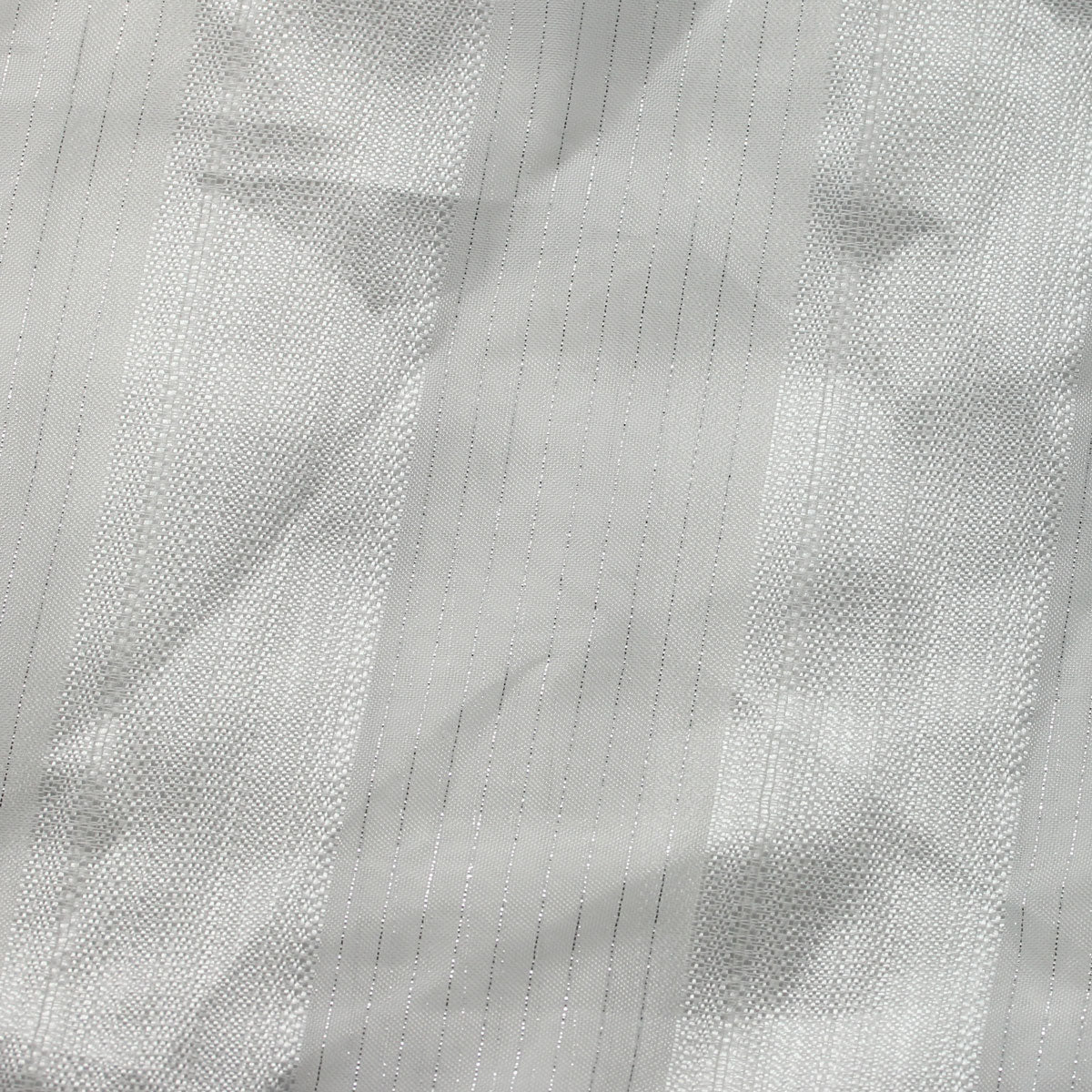 White Silver Mythical Stripe Sheer Drapery Home Decor Fabric - Fashion Fabrics Los Angeles