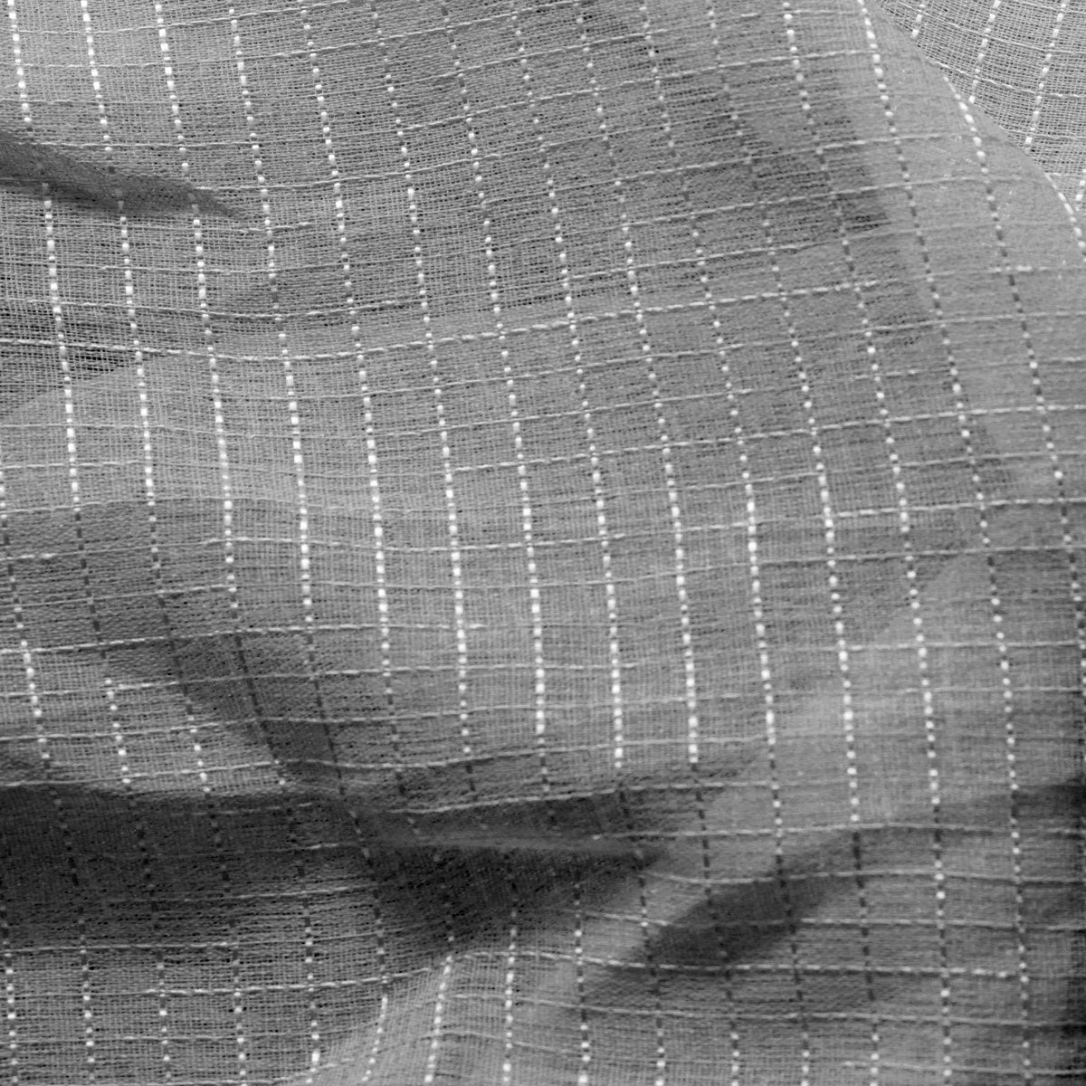 Gray Semi Square Stripe Sheer Drapery Home Decor Fabric - Fashion Fabrics Los Angeles