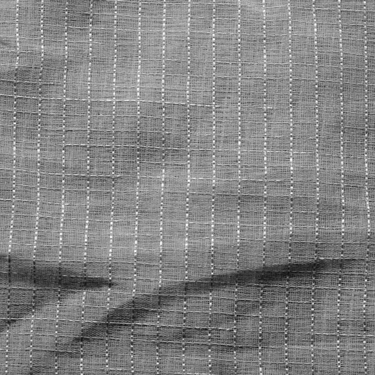Gray Semi Square Stripe Sheer Drapery Home Decor Fabric - Fashion Fabrics Los Angeles