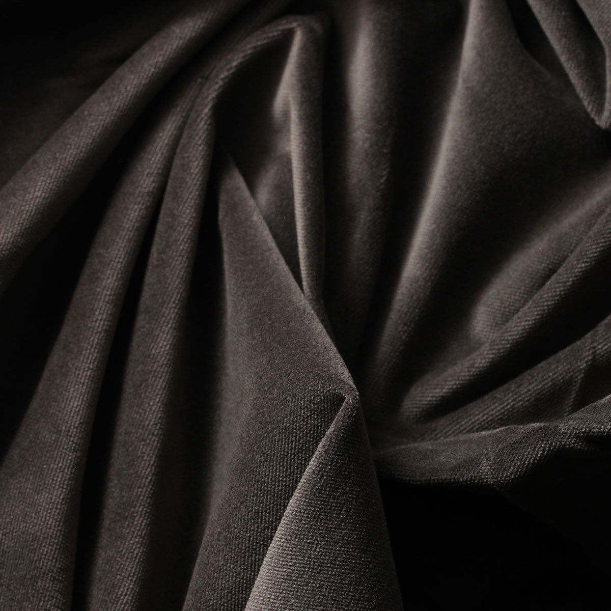 Charcoal Gray Cotton Velvet Upholstery Drapery Fabric - Fashion Fabrics Los Angeles