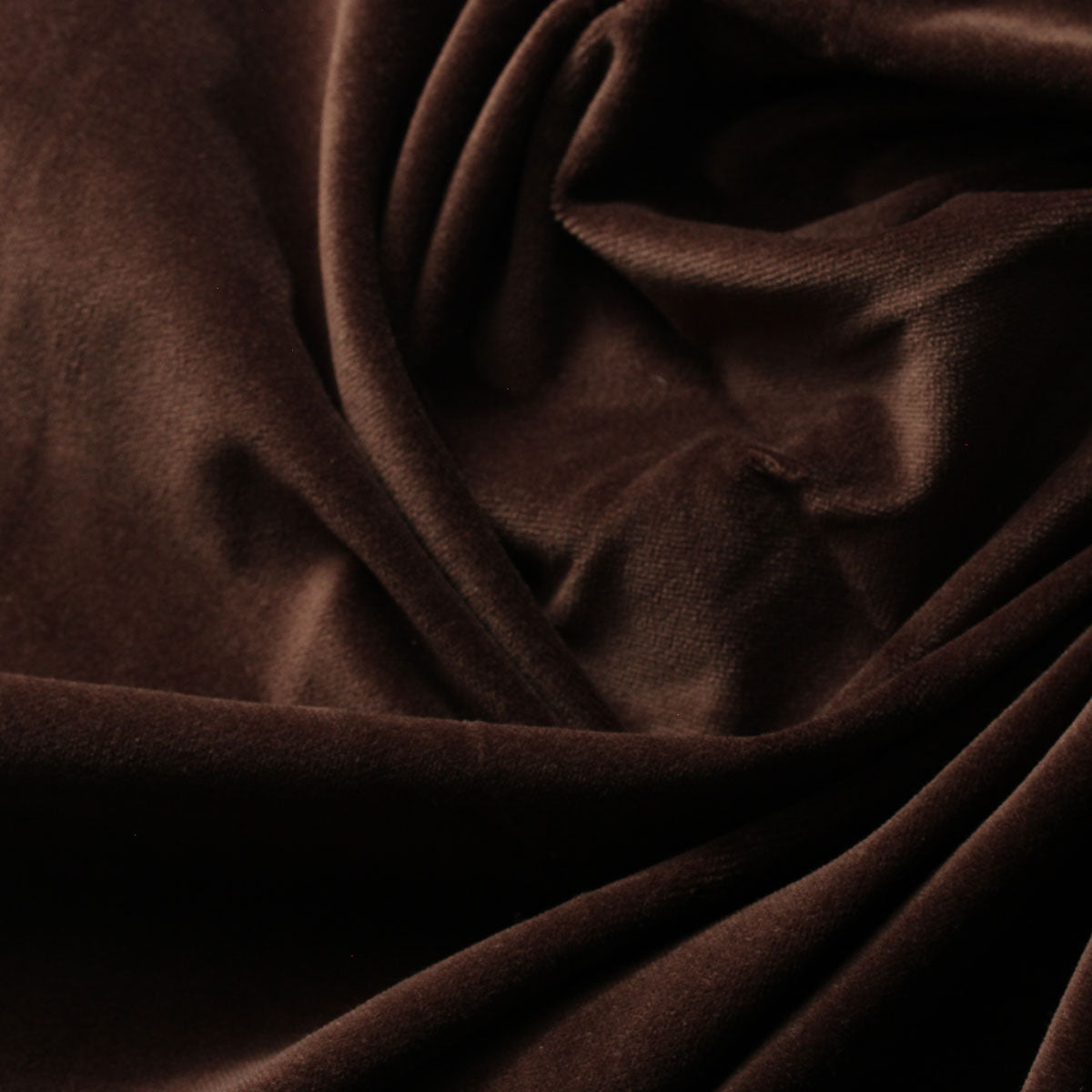 Chocolate Brown Cotton Velvet Upholstery Drapery Fabric - Fashion Fabrics Los Angeles