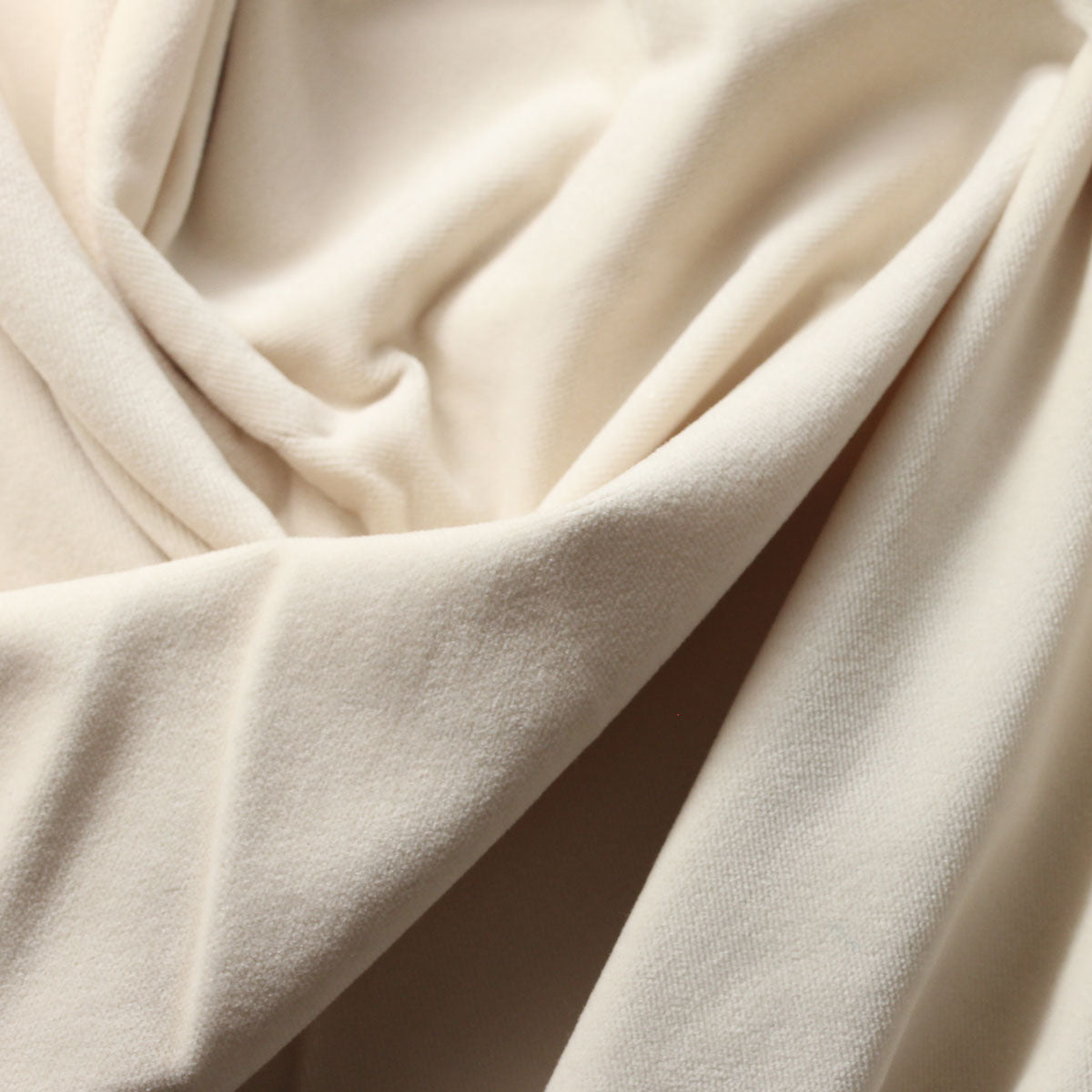 Off White Cotton Velvet Upholstery Drapery Home Decor Fabric