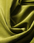 Olive Green Drab Cotton Velvet Upholstery Drapery Fabric - Fashion Fabrics Los Angeles 