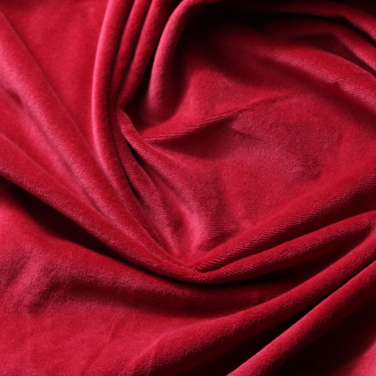 Scarlet Red Cotton Velvet Upholstery Drapery Fabric - Fashion Fabrics Los Angeles