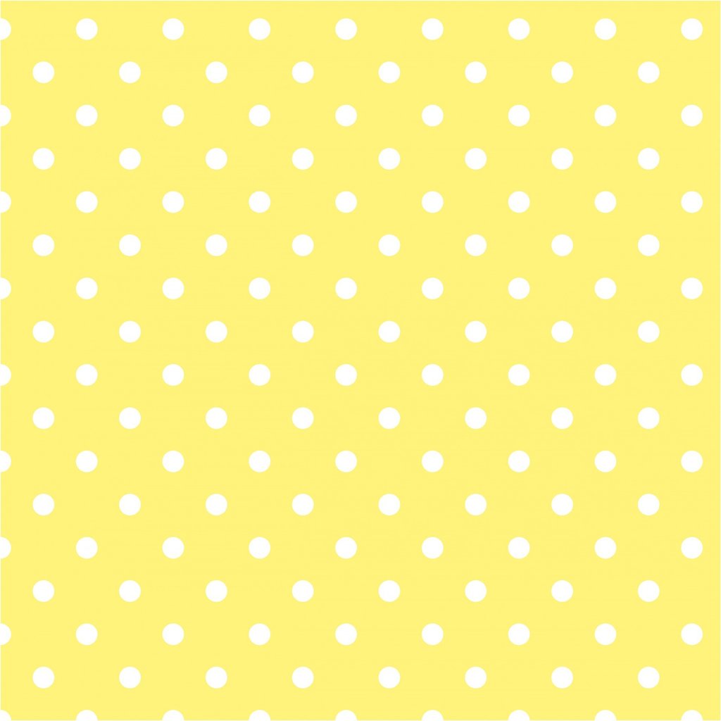 Yellow White Small Polka Dot Print Poly Cotton Fabric - Fashion Fabrics Los Angeles