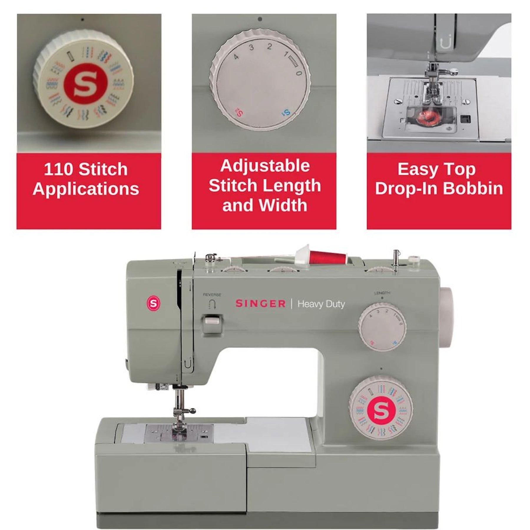 SINGER® Heavy Duty 4452 Sewing Machine - Fashion Fabrics LLC
