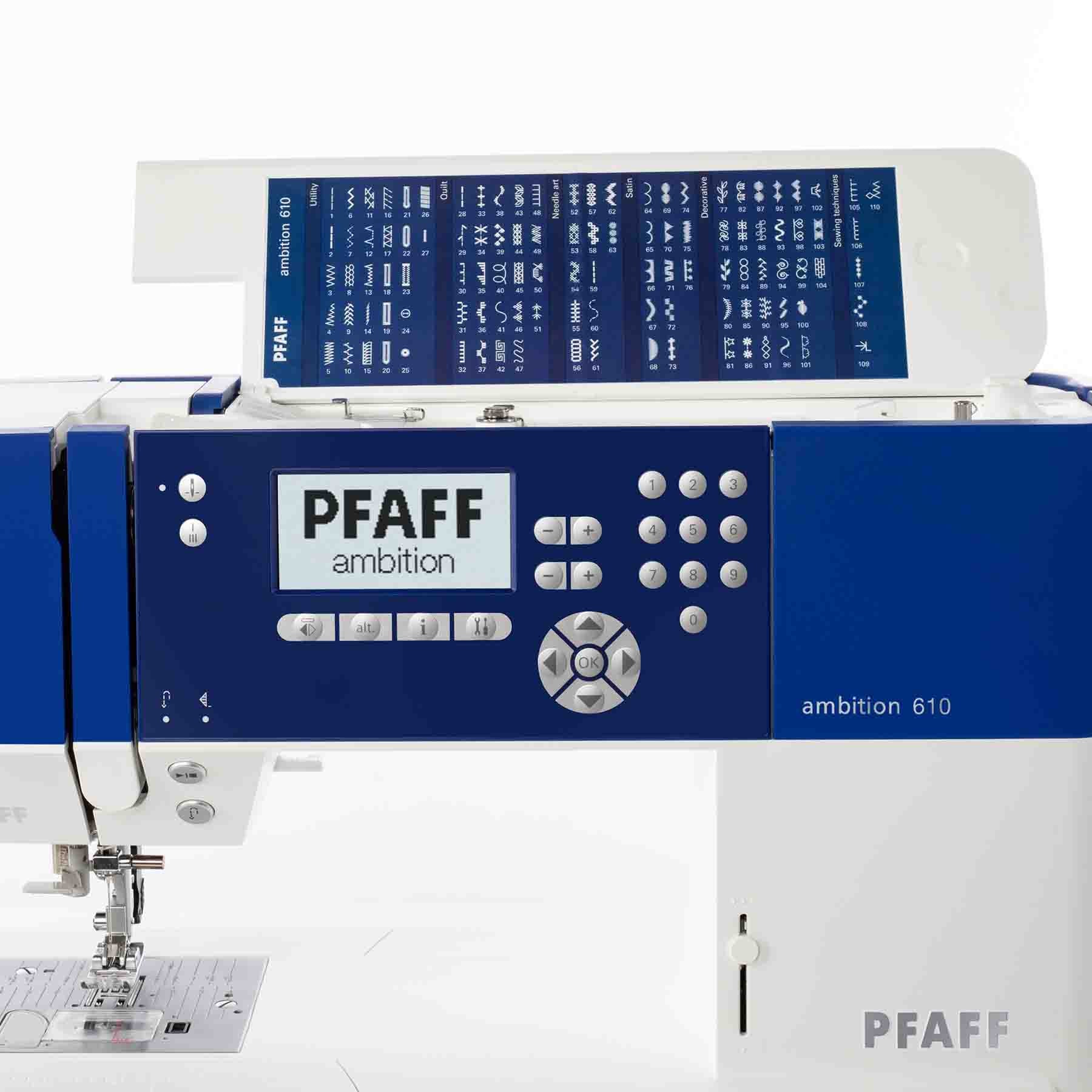 PFAFF® ambition™ 610 Sewing Machine - Fashion Fabrics LLC