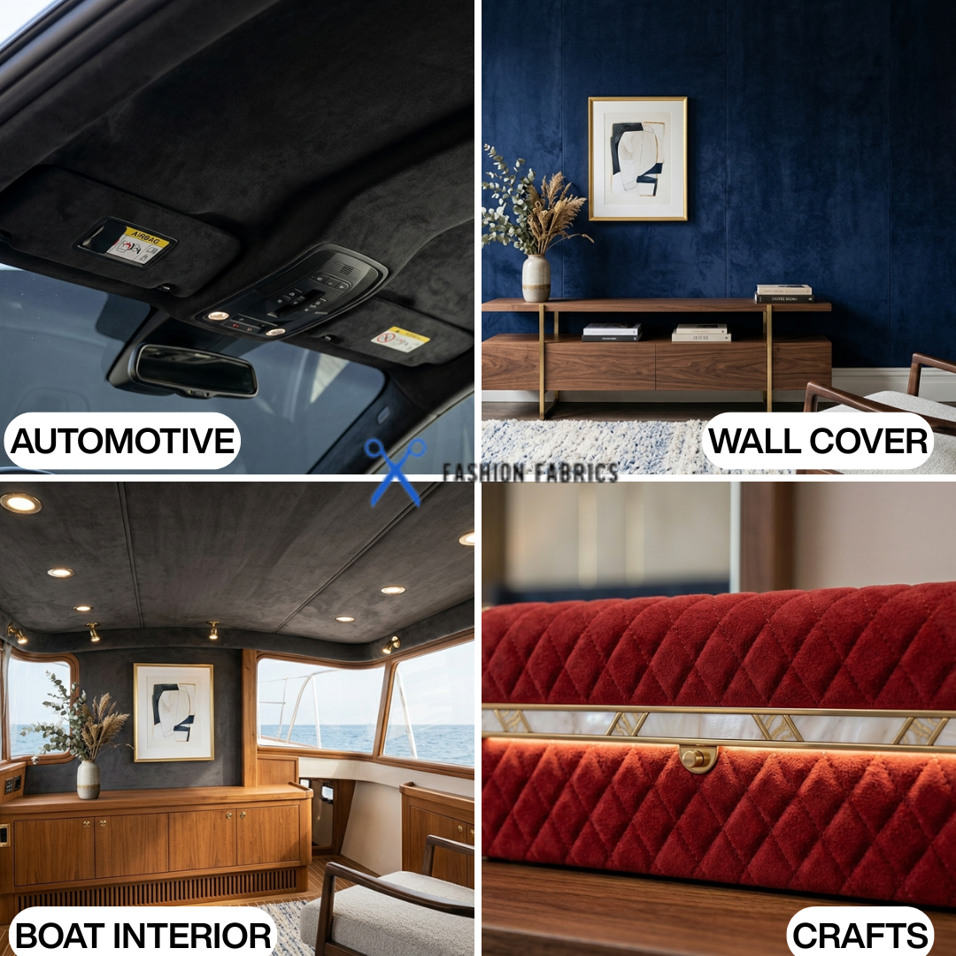 Luxury Stretch Suede Foam Backed Headliner Fabric - Fashion Fabrics LLC