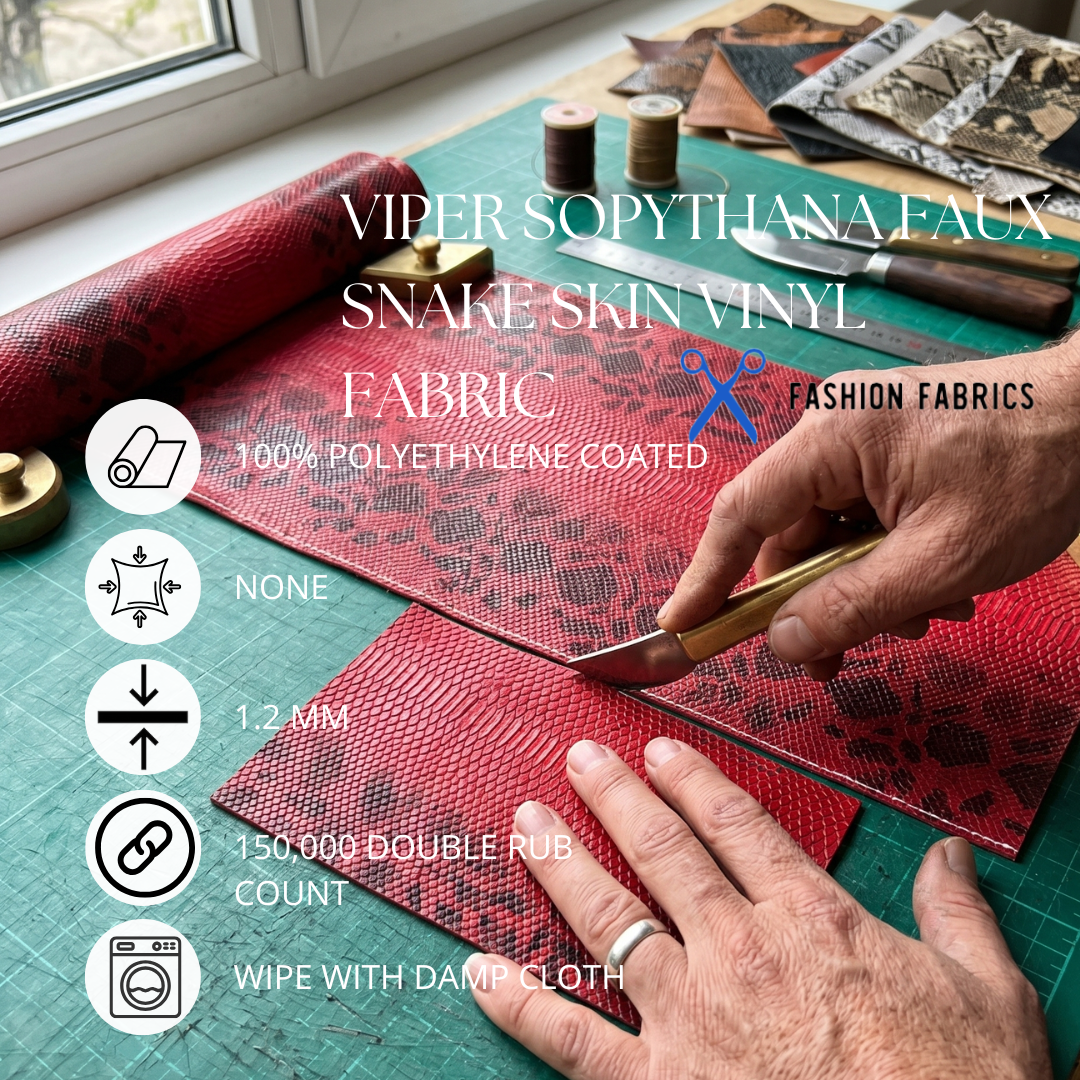 Viper Sopythana Faux Snake Skin Vinyl Fabric