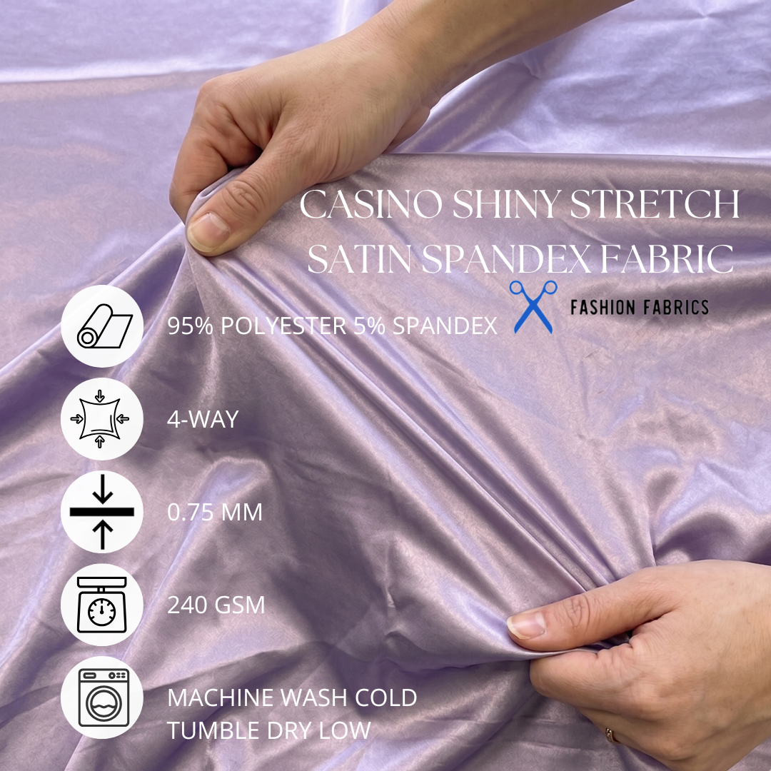 Casino Shiny Stretch Satin Spandex Fabric