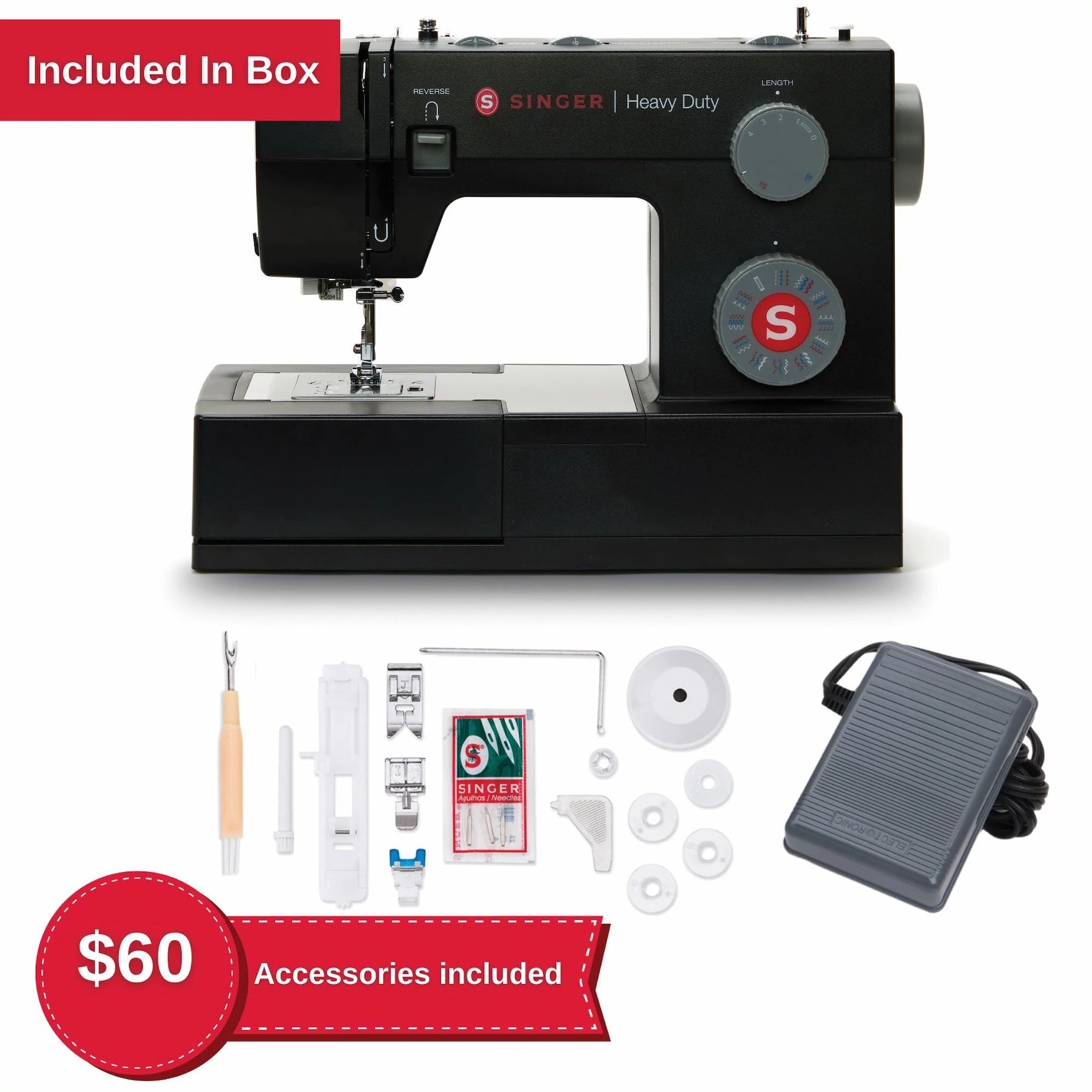 SINGER® Heavy Duty 4432 Black Sewing Machine - Special Edition - Fashion Fabrics LLC
