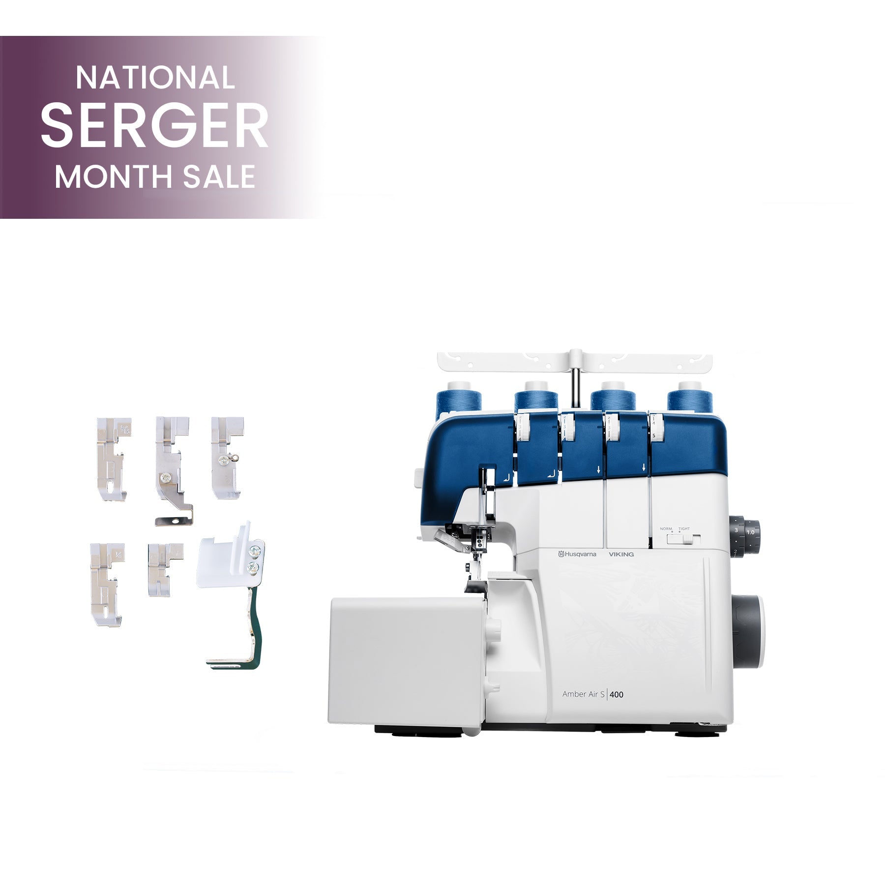 HUSQVARNA® VIKING® AMBER™ Air S | 400 Overlock Machine - Fashion Fabrics LLC