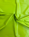 Tela de vinilo de piel sintética elástica bidireccional verde lima 