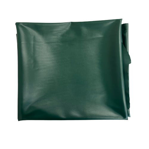 Tela de vinilo de cuero sintético elástico bidireccional verde cazador 