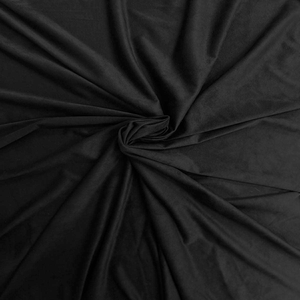 Tissu jersey extensible noir en faux suède