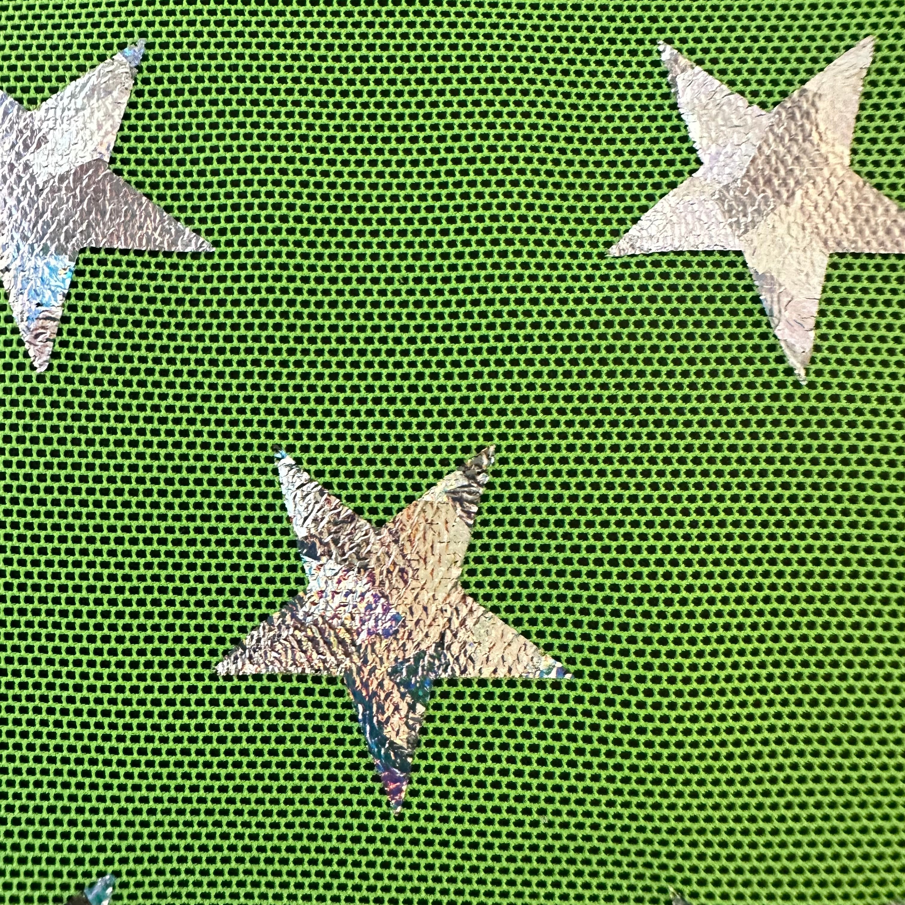 Power Stretch Mesh Star Hologram  Foil Fabric | Spandex Palace