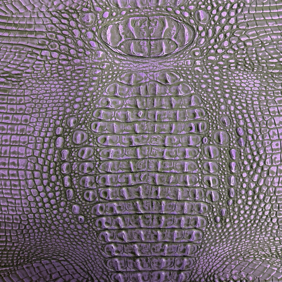 Purple | Black Mugger Two Tone Gator Faux Leather Vinyl Fabric