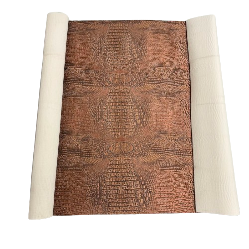 Rose Gold | Bronze Mugger Two Tone Gator Faux Leather Vinyl Fabric