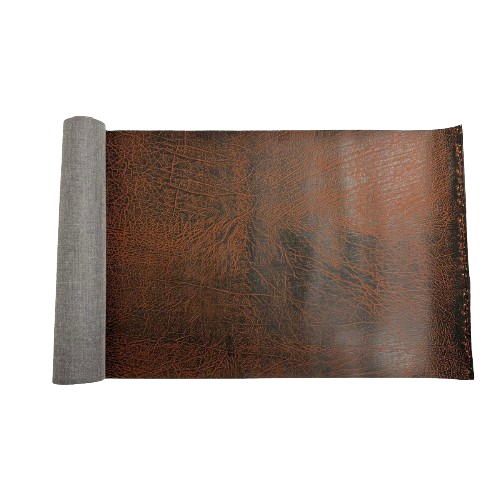 Tela de vinilo de gamuza de cuero sintético envejecido vintage de cobre