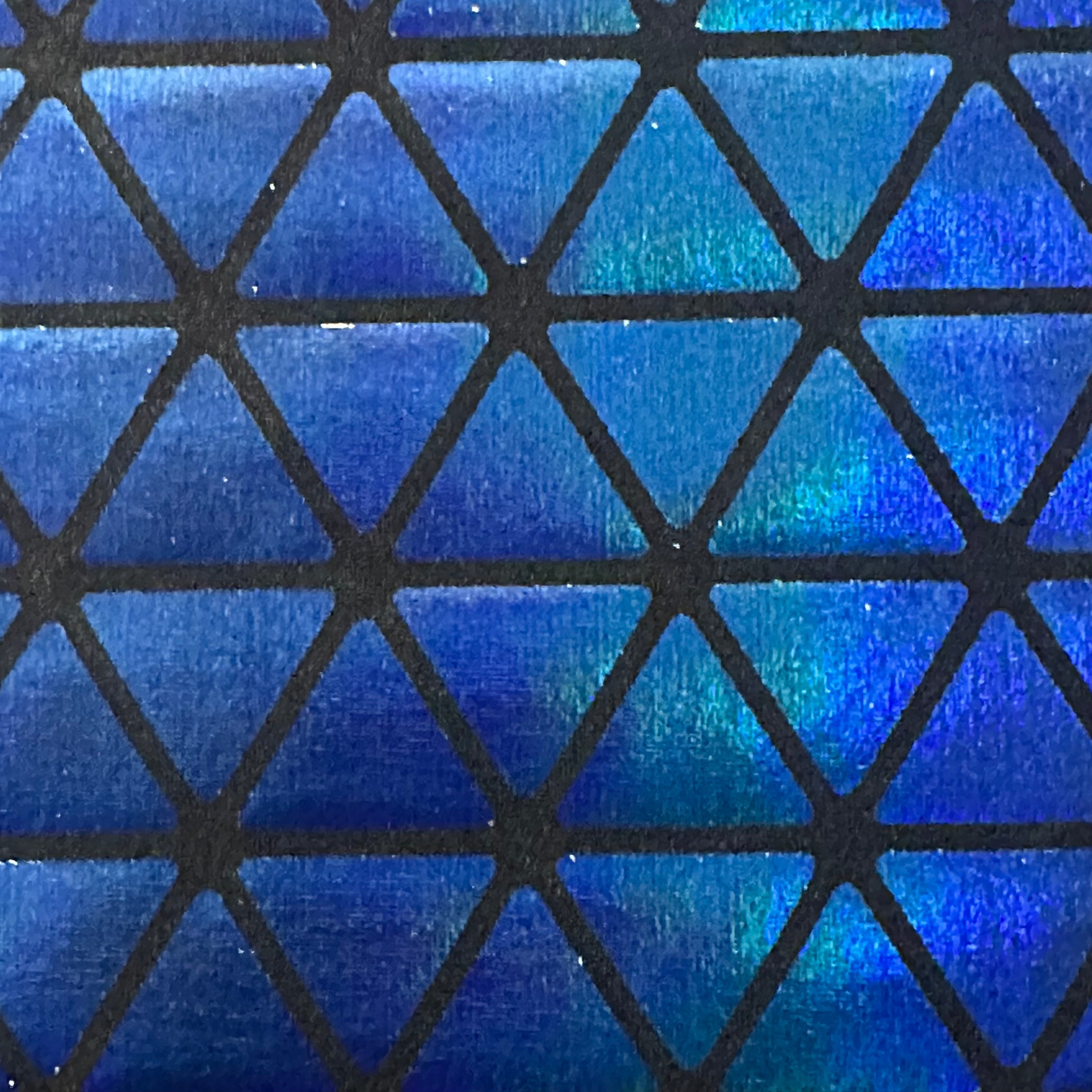 Honeycomb Triangle Stretchy Hologram Tricot Fabric | Spandex Palace