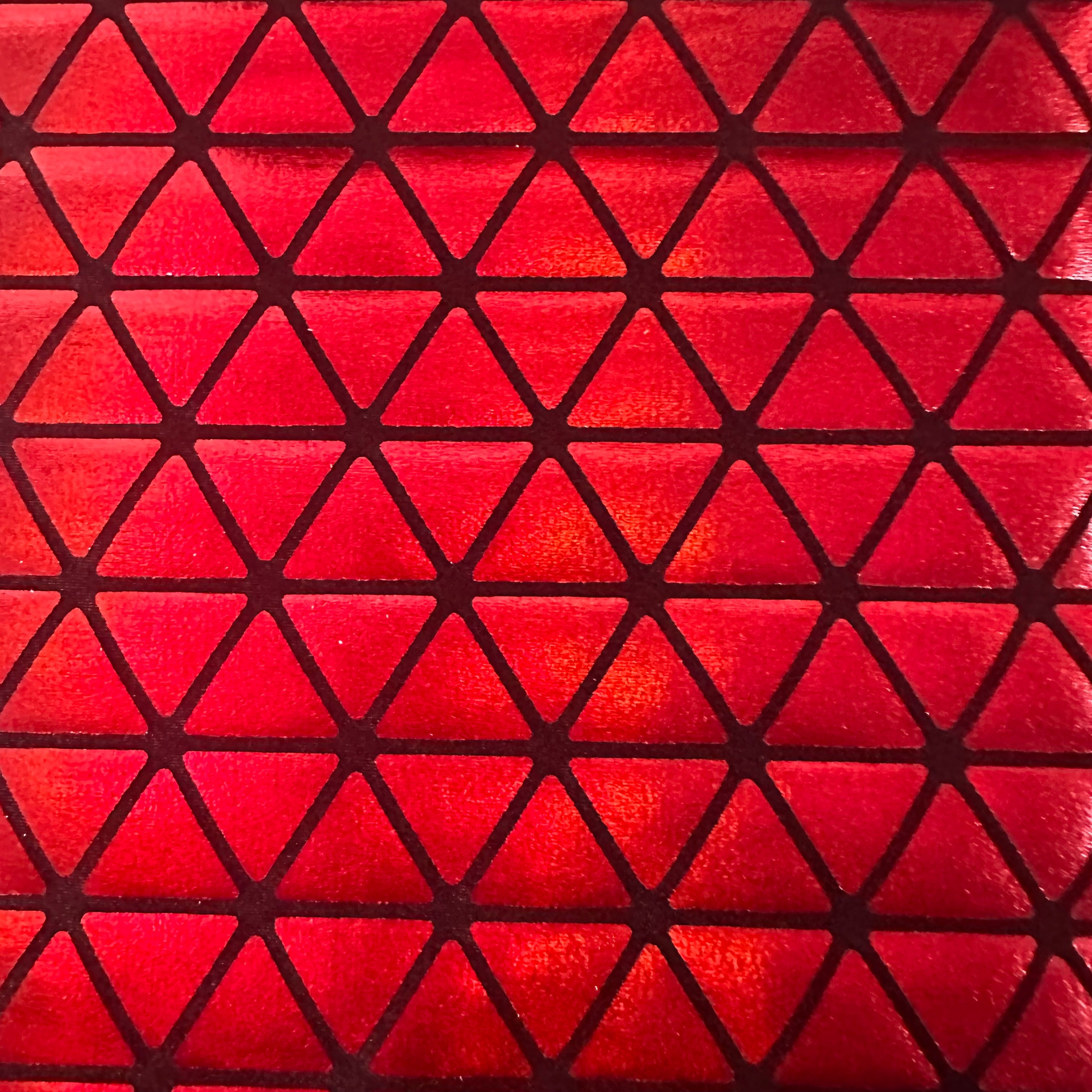 Honeycomb Triangle Stretchy Hologram Tricot Fabric | Spandex Palace