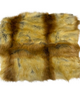 Golden Brown Foxtail Print Multicolor Faux Fur Shag Fabric