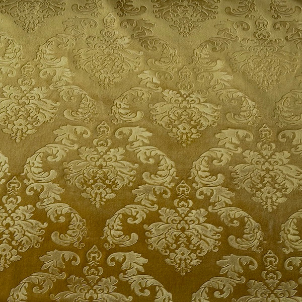 Damask Embossed Velvet Upholstery Drapery Fabric