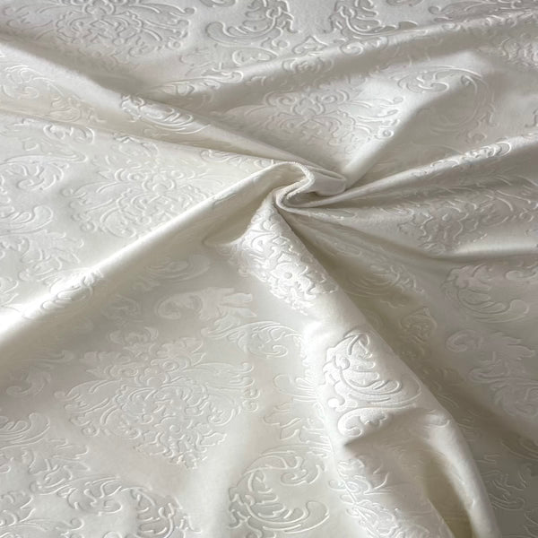 Damask Embossed Velvet Upholstery Drapery Fabric