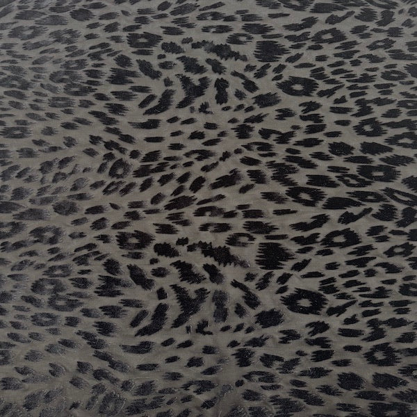 Leopard Print Burnout Stretch Velvet Fabric