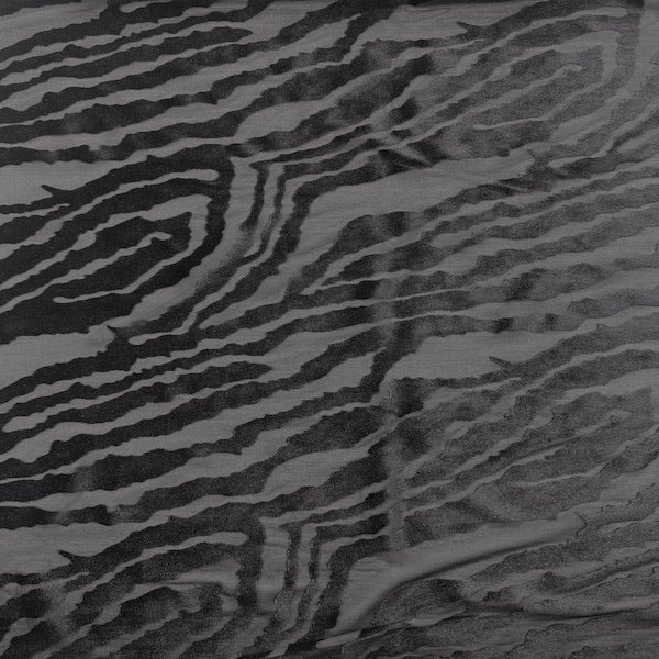 Zebra Print Burnout Stretch Velvet Fabric