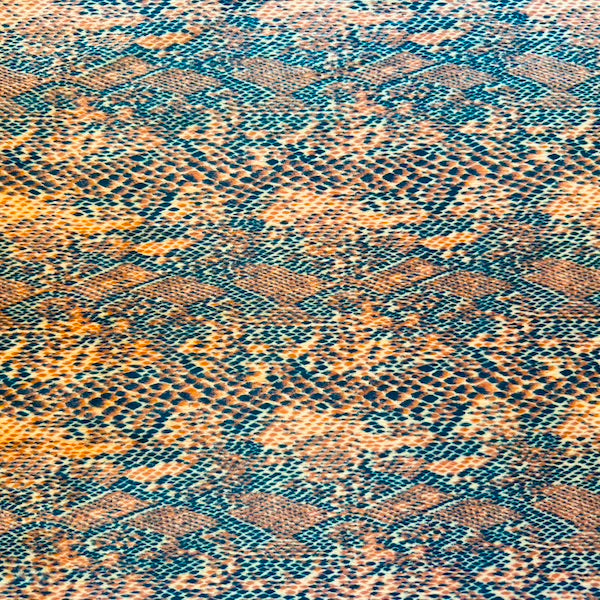 Snake Print Velboa Faux Fur Fabric