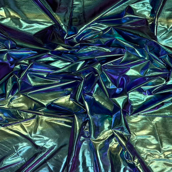 Metallic Iridescent Foil Spandex Fabric - Fashion Fabrics LLC