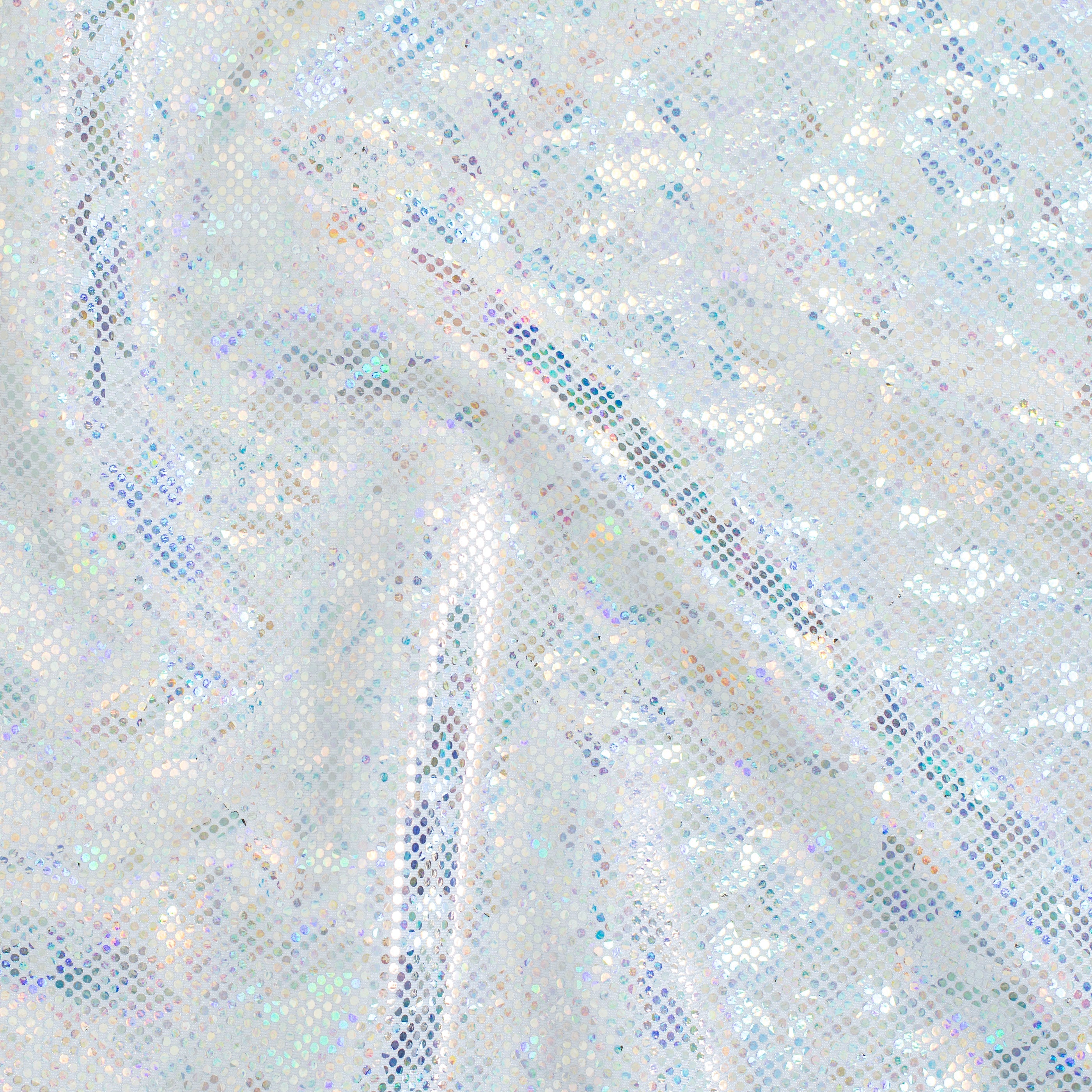 Shatter Glass Hologram  4 Way Stretch Nylon Spandex Fabric| Spandex Palace