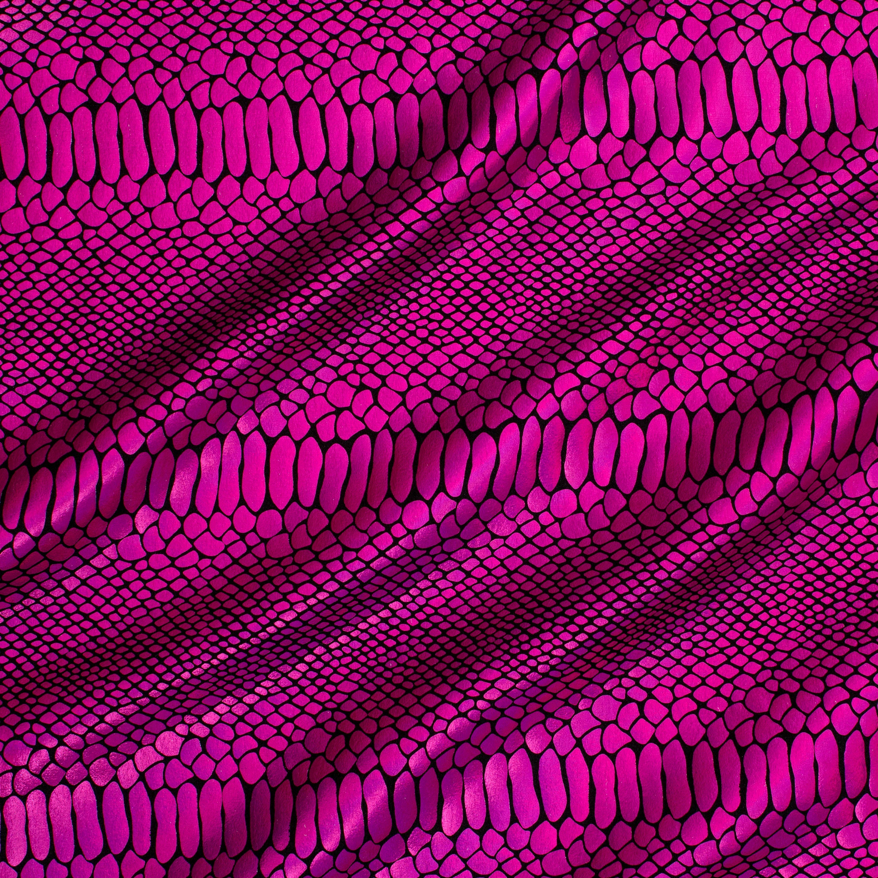 Fever Snake Foil Stretch Nylon Spandex Fabric | Spandex Palace