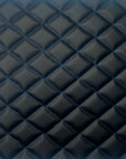 Azul Real | Tela de vinilo de cuero sintético con respaldo de espuma acolchada con diamantes negros
