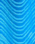 Tela flocada de terciopelo con remolinos azul turquesa