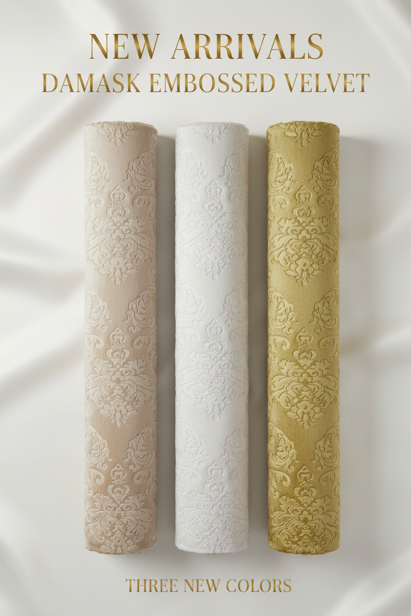 Damask Embossed Velvet Mobile - Light Background