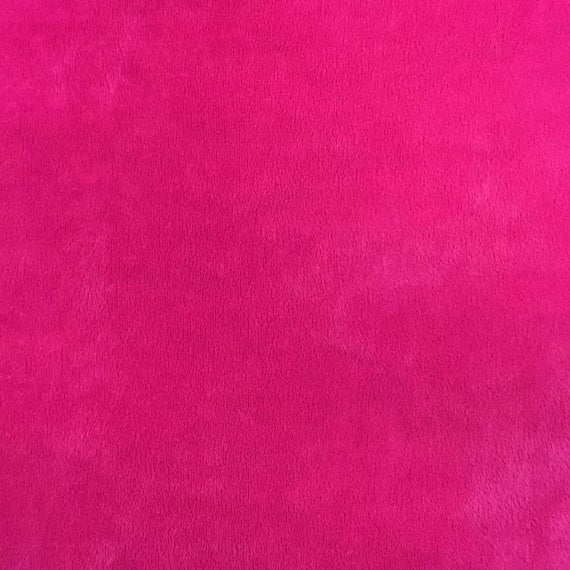 Tela de piel sintética Minky suave rosa fuerte