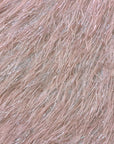 Blush Pink  | Silver Metallic Faux Ostrich Feather Lace Fabric