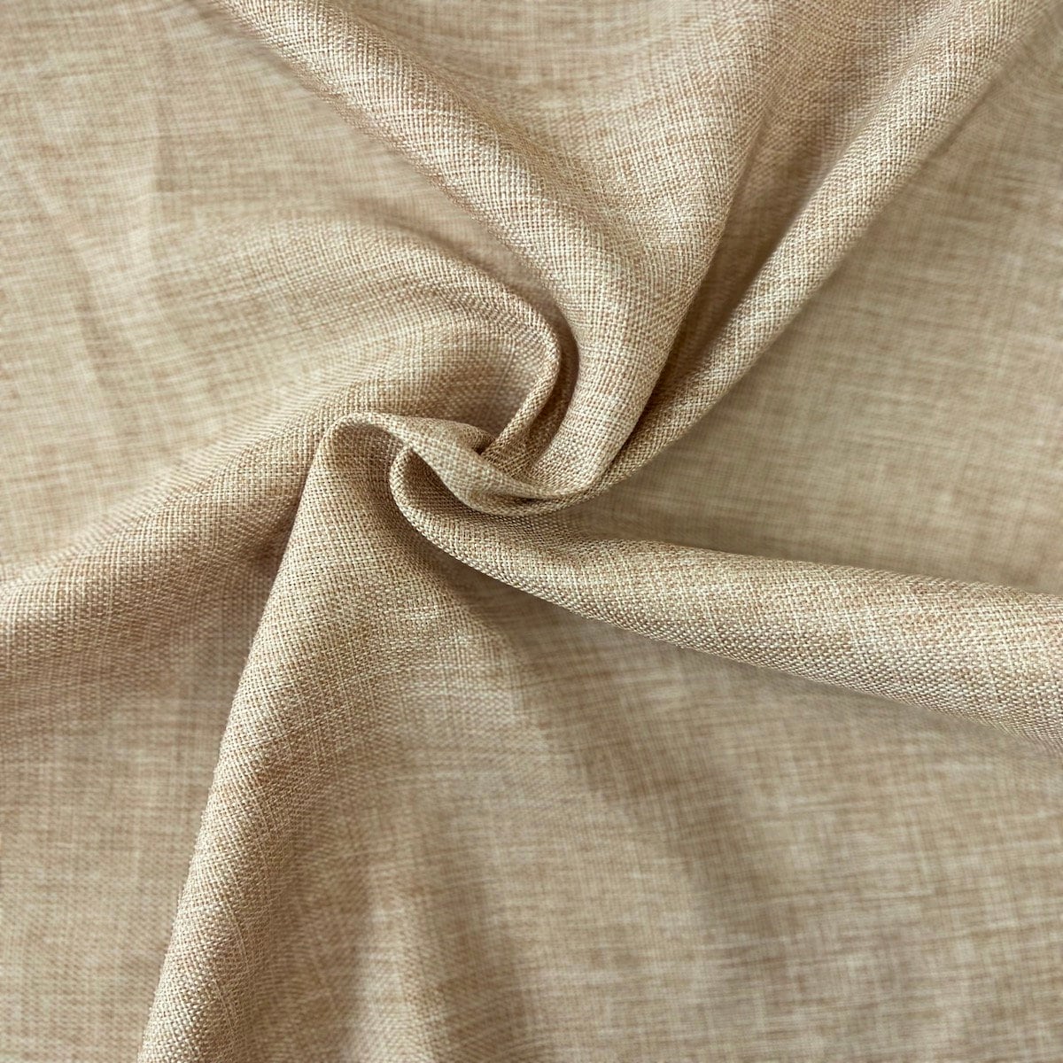 Wheat Brown Two Tone Vintage Linen Faux Burlap Fabric