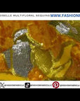 Fuchsia Giselle Multicolor Floral Sequins Fabric