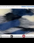 Fuchsia | Gray | White | Black Multicolor Patchwork Faux Fur Fabric